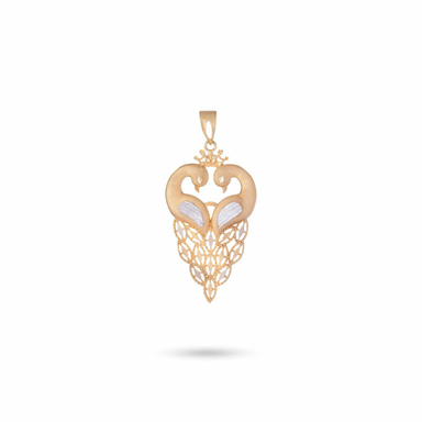 پلاک گردنبند طلا 18 عیار زنانه میلی گالری طرح طاووس کد MT1796