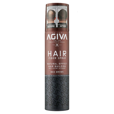اسپری پرپشت کننده موی آگیوا مدل Fiber Spray رنگ قهوه ای