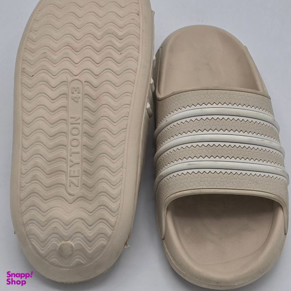 دمپایی مردانه زیتون مدل آدیداس پرو کد 04 رنگ کرم