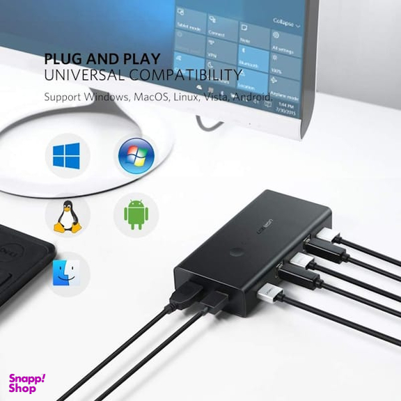 سوئیچ KVM دو پورت HDMI یوگرین مدل CM200 کد 50744