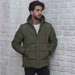 کاپشن مردانه مدل 1102 رنگ زیتونی