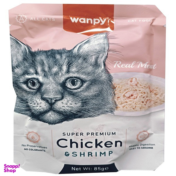 پوچ گربه ونپی مدل مرغ و میگو وزن 85 گرم