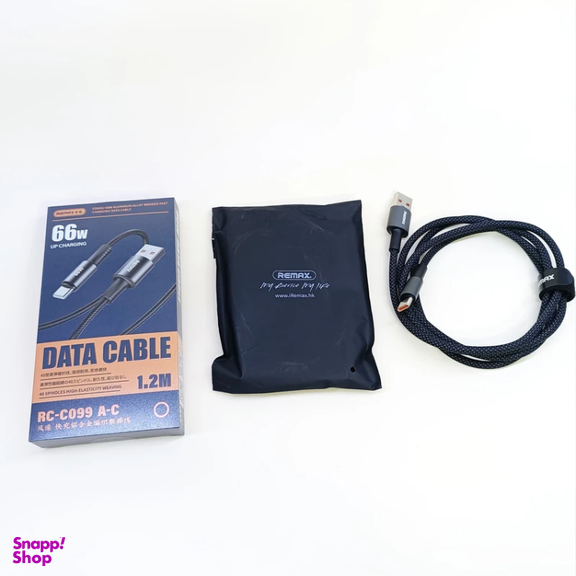 کابل تبدیل USB به Type-C ریمکس مدل کد RC-C099 66W طول 1.2 متر