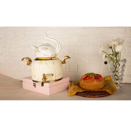 ست کتری قوری کروپ ست مدل رنگی ماربل کد 915