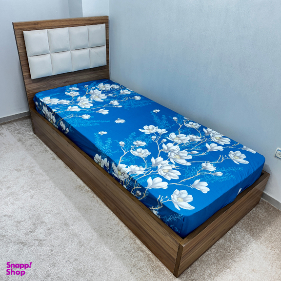 ملحفه ناتوسا کش دار ارکیده یک نفره سایز 90×200 سانتی متر