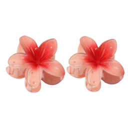 کلیپس مو زنانه مدل پلومریا بسته 2 عددی