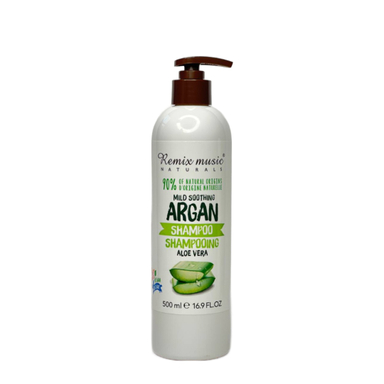 شامپو مو آلوئه ورا آرگان رمیکس موزیک مدل Argan Aloe Vera حجم 500 میلی لیتر