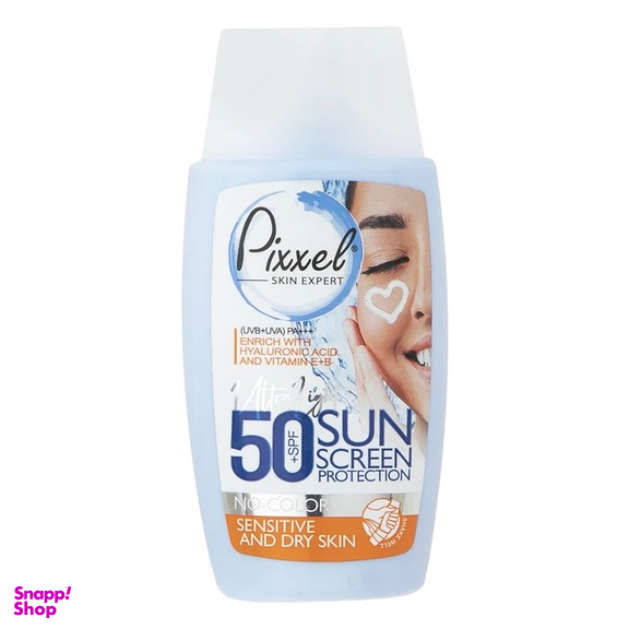 کرم ضد آفتاب بی رنگ پیکسل مدل SENSITIVE AND DRY SKIN حجم 50 میلی لیتر