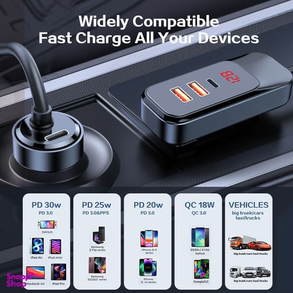 شارژر فندکی هیسکا مدل HCC-327 120W