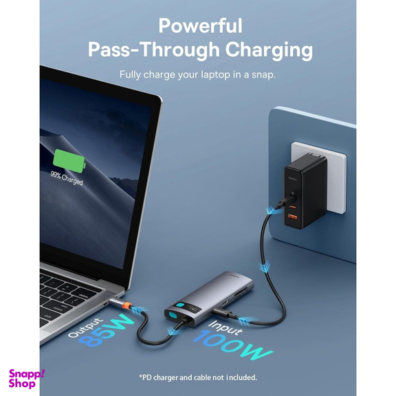 هاب 7 پورت Type-C بیسوس مدل Metal Gleam Series BS-OH146