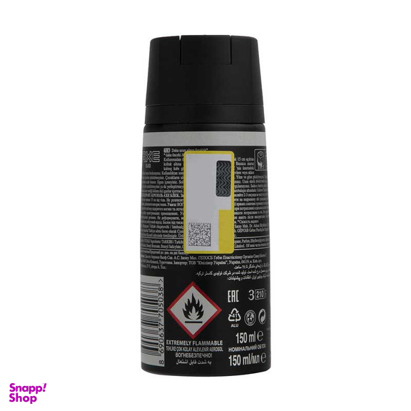 اسپری دیودورانت مردانه اکس مدل Black حجم 150 میلی لیتر
