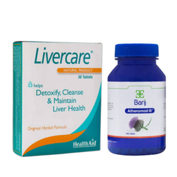 پک 2 عددی تقویت کبد لیورکر هلث اید بسته 30 عددی و آترومد بی باریج اسانس بسته 100 عددی