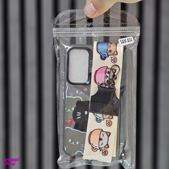 کاور گوشی موبایل سوکول مدل گربه کد پیشی مناسب برای سامسونگ Galaxy A54 به همراه بند آویز