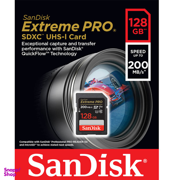 کارت حافظه سن دیسک مدل Extreme Pro SDXC کد 1282200 ظرفیت 128 گیگابایت