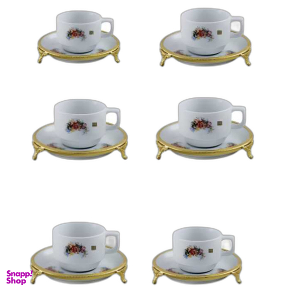 فنجان و نعلبکی میراکل لیموژ کد 318 بسته ۶ عددی