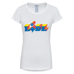 تیشرت زنانه اسمارا طرح Lidl رنگ سفید