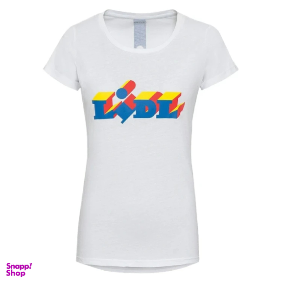 تیشرت زنانه اسمارا طرح Lidl رنگ سفید