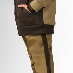 ست سویشرت و شلوار پسرانه مادر مدل مانی کد AM-MA-Maani نسکافه ای