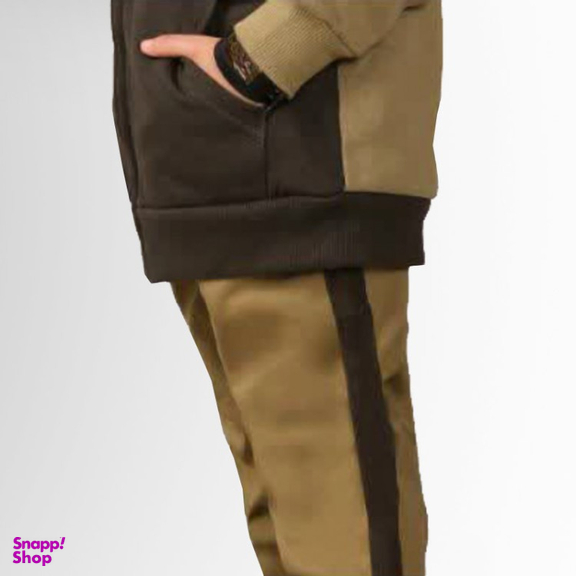 ست سویشرت و شلوار پسرانه مادر مدل مانی کد AM-MA-Maani نسکافه ای