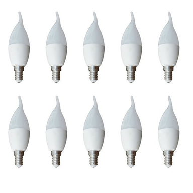 لامپ ال ای دی 7 وات مدل شمعی پایه E14 بسته 10 عددی