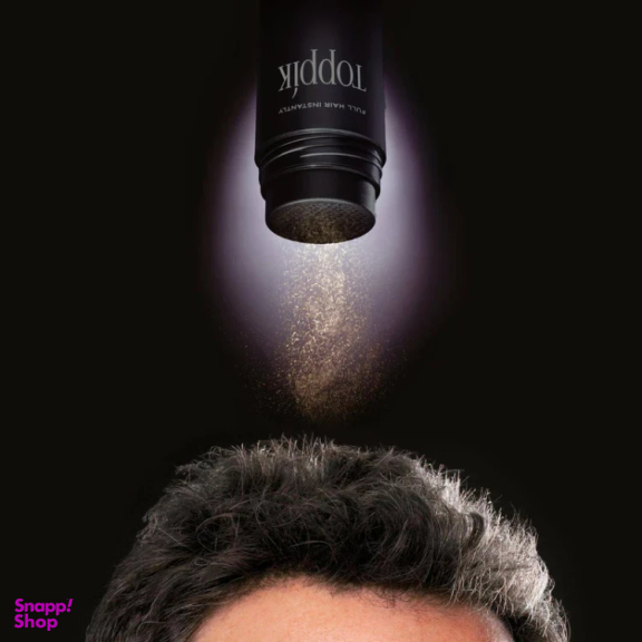 پودر پشت کننده مو تاپیک مدل FIBER وزن 10 گرم رنگ قرمز شرابی به همراه شانه و سری پودر پاش