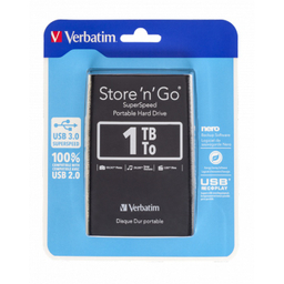 هارد دیسک اکسترنال ورباتیم مدل Store n Go SuperSpeed ظرفیت 1 ترابایت