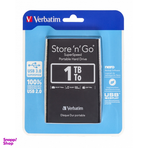 هارد دیسک اکسترنال ورباتیم مدل Store n Go SuperSpeed ظرفیت 1 ترابایت