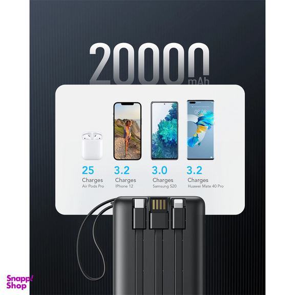 پاوربانک وگر مدل C20 W2059 ظرفیت 20000 میلی آمپر ساعت