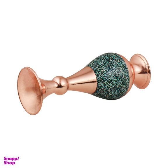 گلدان مسی فیروزه‌ کوبی مدل صراحی کد 16