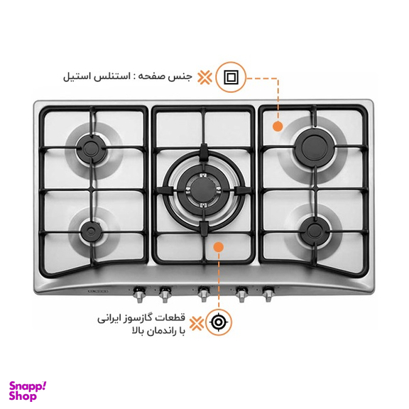 گاز صفحه ای استیل البرز مدل S-5956