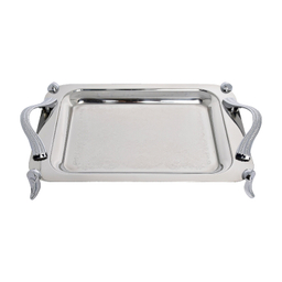 سینی کوچک استیل پایه دار براق کد 4024