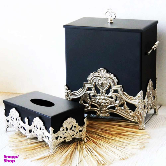 ست سطل زباله و دستمال کاغذی سالینو کد 305-307
