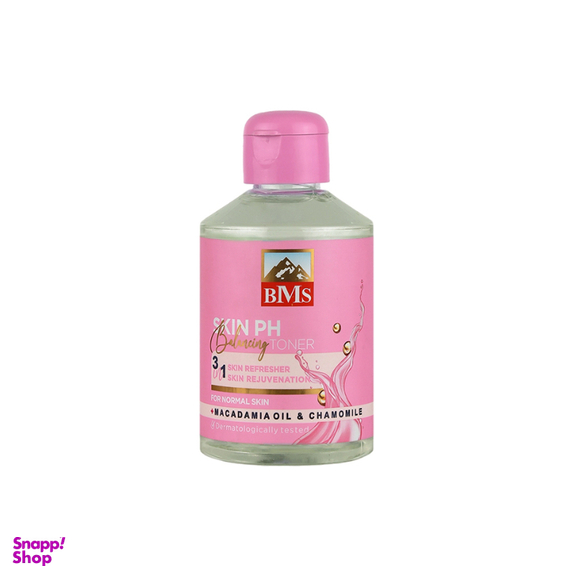 تونر صورت بی ام اس مدل روغن ماکادمیا و بابونه حجم 200 میلی لیتر