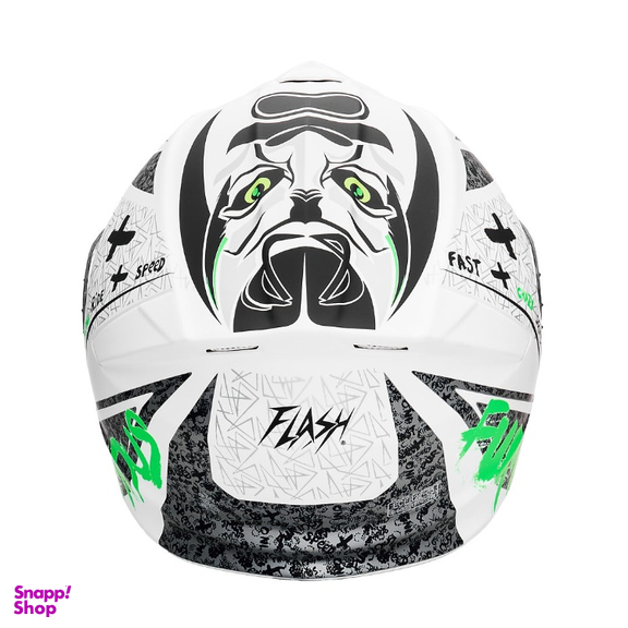 کلاه کاسکت فک متحرک فلش مدل 935SV Neon-YellowGreen-White