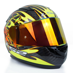 کلاه کاسکت ال اس تو مدل FF801 Scorpion Black Yellow به همراه کاور