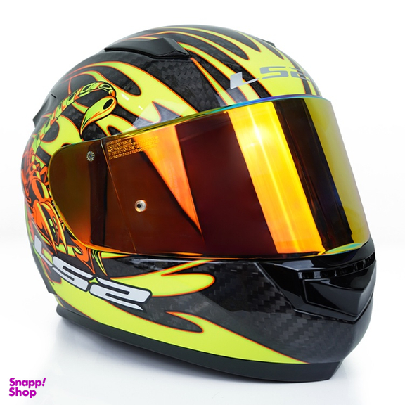 کلاه کاسکت ال اس تو مدل FF801 Scorpion Black Yellow به همراه کاور