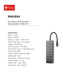 هاب 4 پورت پرووان مدل PHU554 USB 3.0