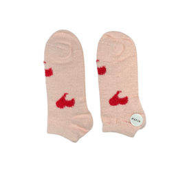 جوراب زنانه مچی پشمی طرح قلب کد 24243