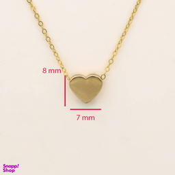 گردنبند طلا 18 عیار زنانه دلوکس مدل قلب 3 بعدی کد D 17