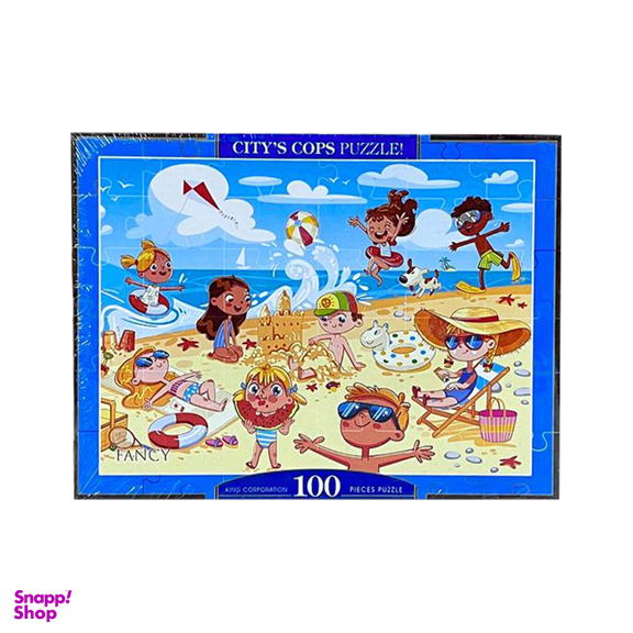 پازل 100 تکه فنسی طرح بچه های ساحل