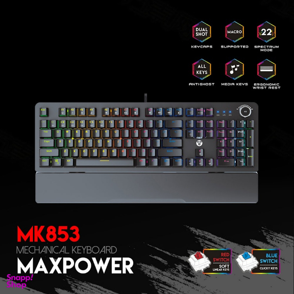 کیبورد باسیم مخصوص بازی فنتک مدل Maxpower MK853V2 Red Switch