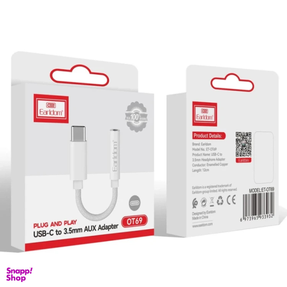 مبدل Type-C به Jack 3.5mm ارلدام مدل ET-OT69