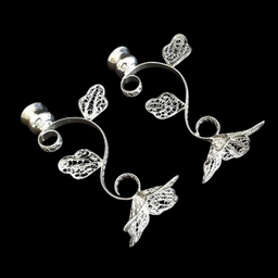 شمعدان ملیله کاری مدل گلبرک کد M-01 مجموعه 2 عددی