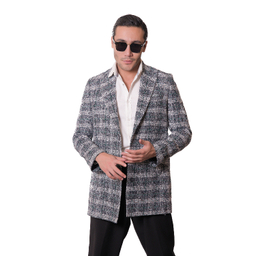 پالتو مردانه مدل چهارخانه کشمیر رنگ سبز