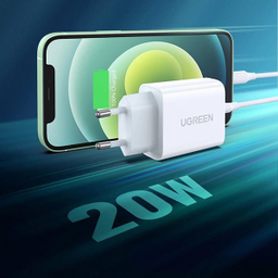 شارژر دیواری 20 وات با پورت USB-C PD یوگرین مدل CD137 کد 60450