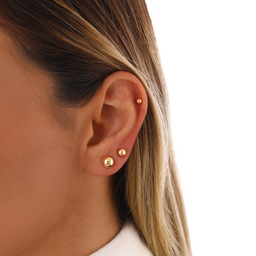 گوشواره میخی طلا 18 عیار دیانا مدل گوی متوسط