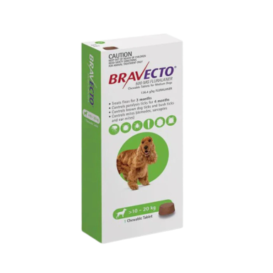 قرص کک و کنه سگ bravecto مدل kg10.20