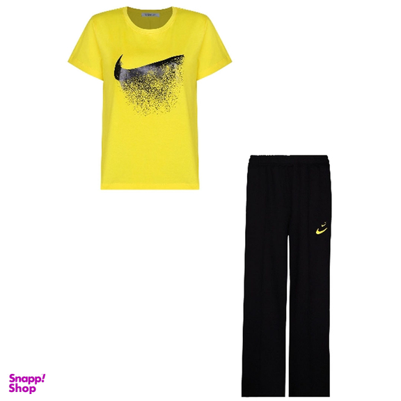 ست تیشرت و شلوار زنانه لوینت کد 6403 رنگ زرد