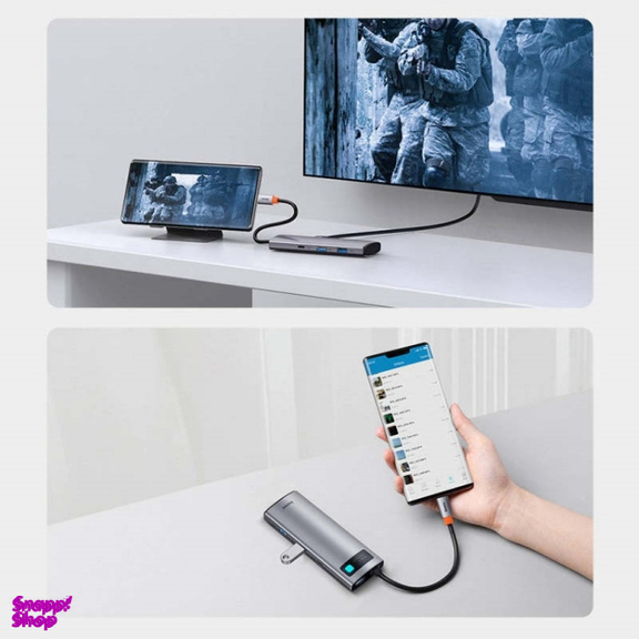 هاب 7 پورت Type-C بیسوس مدل Metal Gleam Series BS-OH146