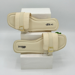 صندل زنانه دوریس مدل رایا طلقی کد 03 رنگ کرم